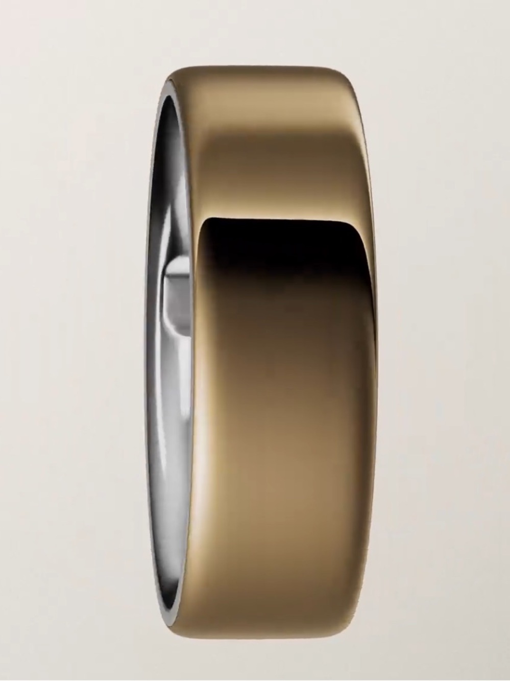 Oura Ring 4 — Gold exterior with Silver inner band size 6 - Picture 4 of 10
